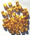 50 8x6mm Transparent Topaz Flat Oval Glass Beads